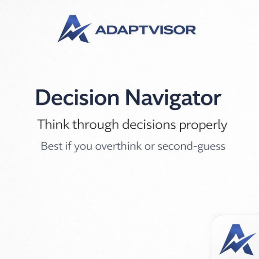 Decision Navigator: Think through decisions properly. Best if you overthink or second-guess
