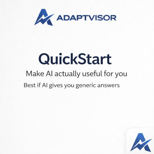 QuickStart: Make AI actually useful for you. Best if AI gives you generic answers