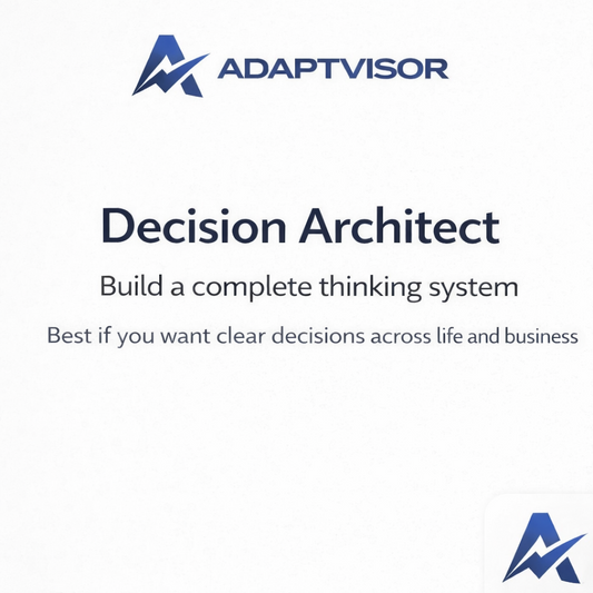 Decision Architect: Build a complete thinking system. Best if you want every decision to follow a clear structure